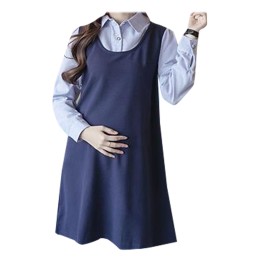 SKUFPW022 manufacturing long sleeve dress maternity dress fashion design lapel dress maternity dress supplier SKUFPW022 manufacturing long sleeve dress maternity dress fashion design lapel dress maternity dress supplier